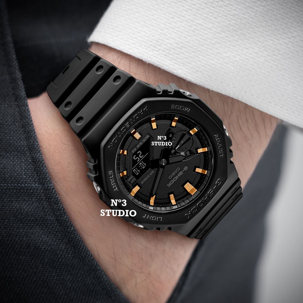G-SHOCK GA-2100 ローズゴールド/ブラック Casioak Black Dial (Rose Gold Marker) - 1A1 – No.3 Stu