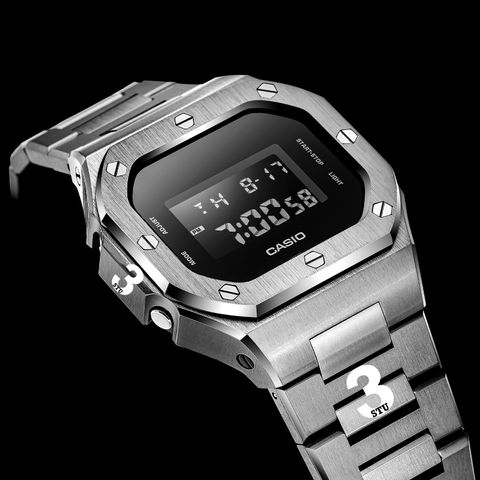 DW Mod Silver Case DW-5600BB-1 – No.3 Stu
