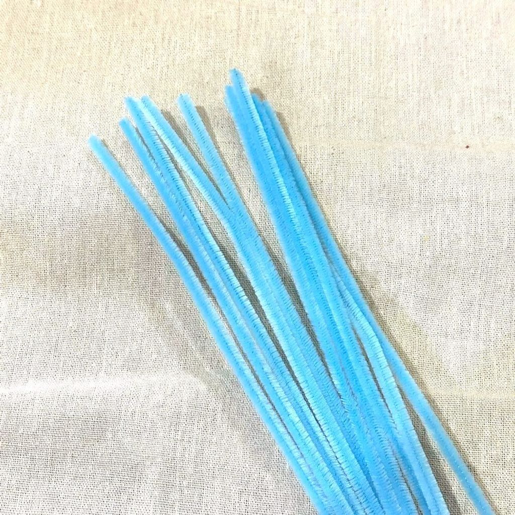 50X Blue Pipe Cleaners Chenille Stems Pipe Cleaner Stick Plain Colours