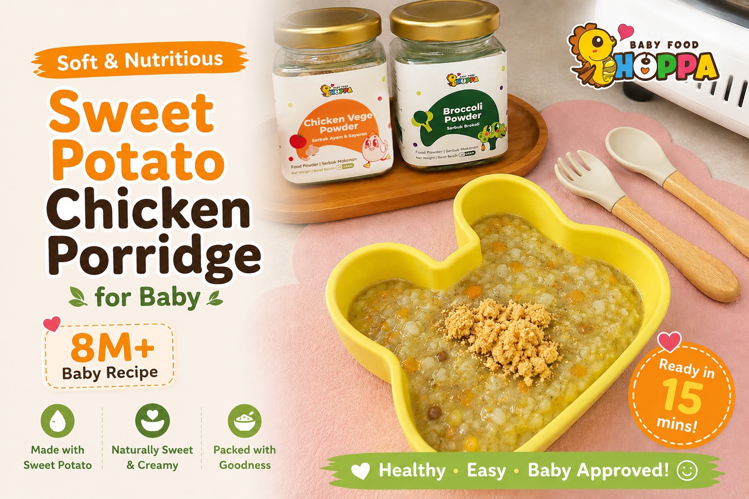 8m+ Sweet Potato Chicken Porridge