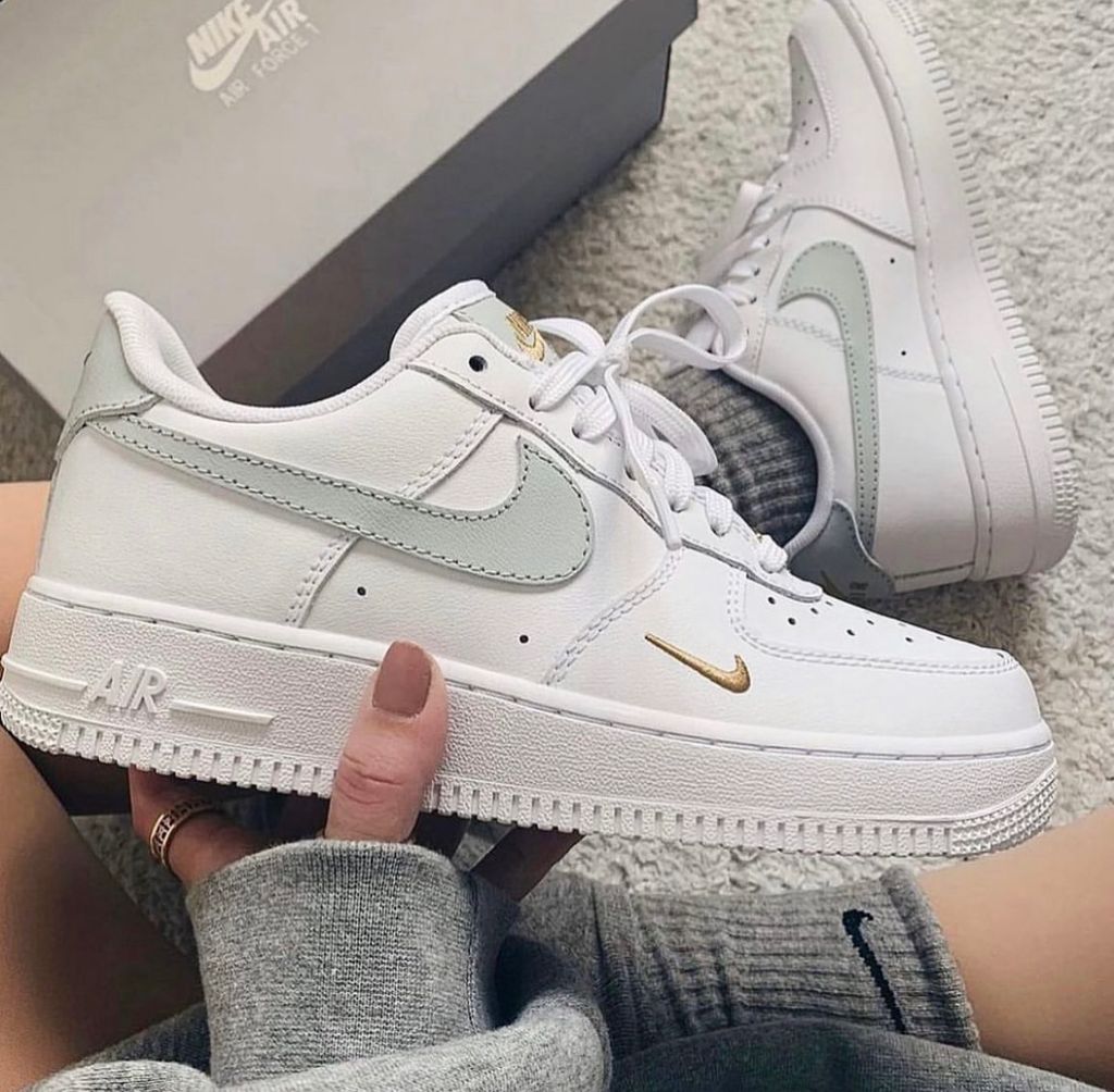 Nike Air Force 1 灰綠小金勾– FUNNYEN404