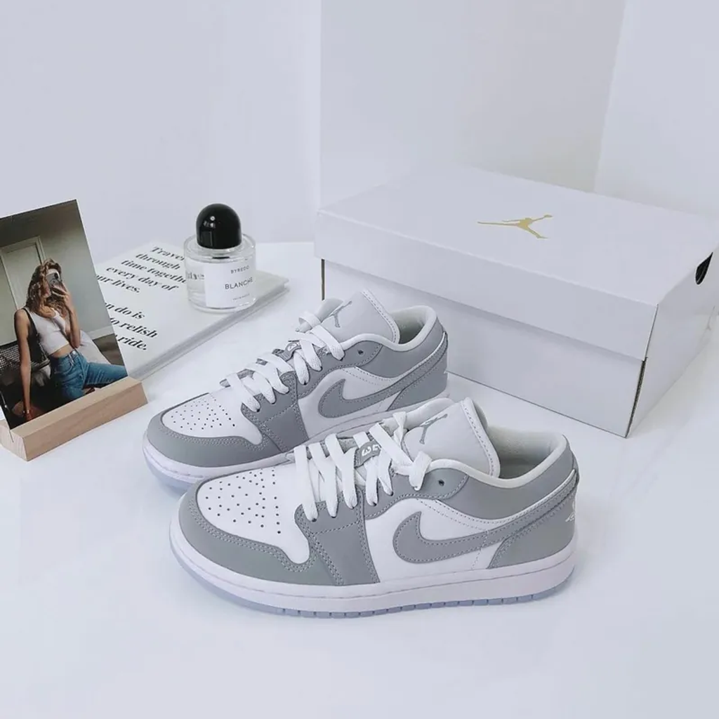 Nike Air Jordan 1 Low “Wolf Grey” 冰底 小Dior 灰白