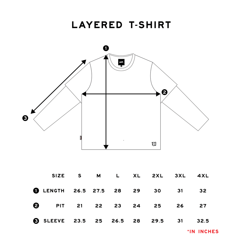LAYERED SIZE CHART