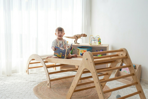 Pikler triangle, slide and see-saw