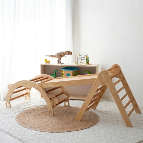 Pikler triangle, slide and see-saw