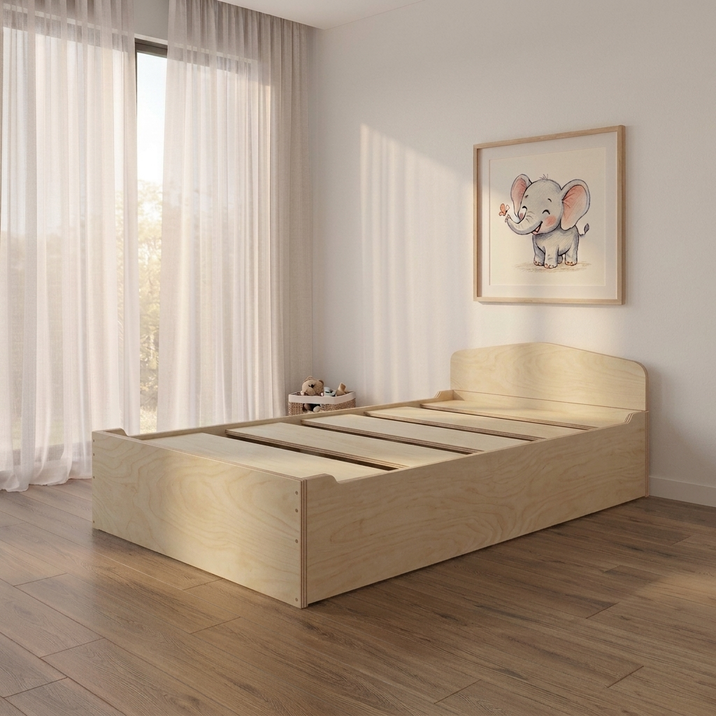Unicraft & Decor toddler montessori flip bed-simple birch plywood