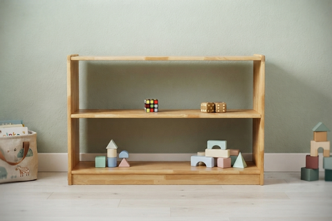 Montessori 2 tier low shelf
