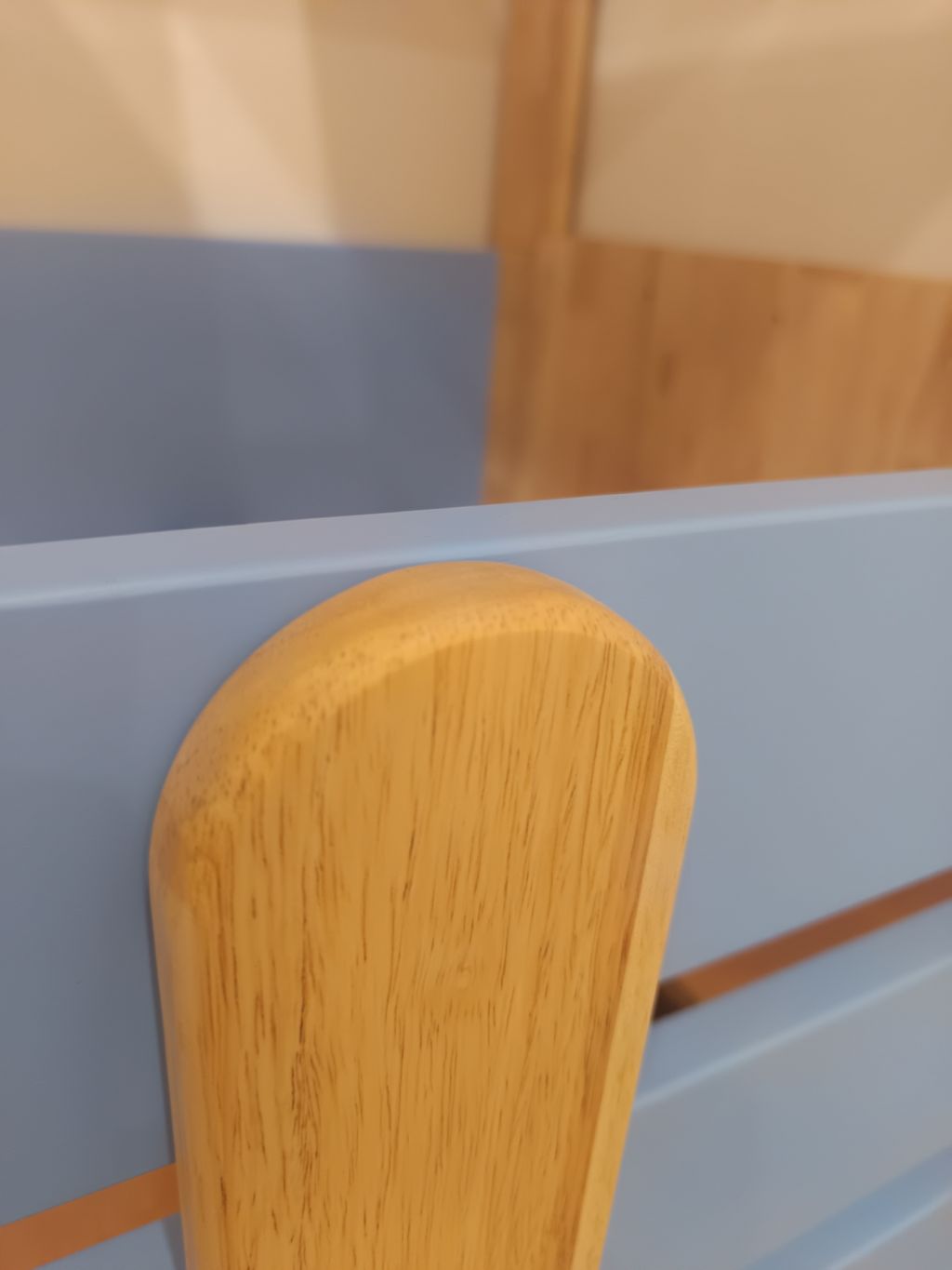 Accented blue close up
