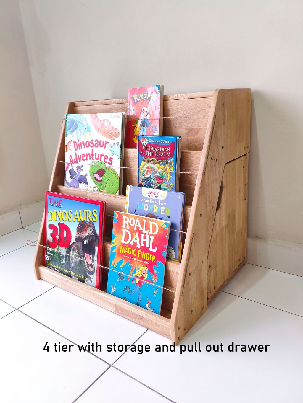 bookrack with storage and drawer
