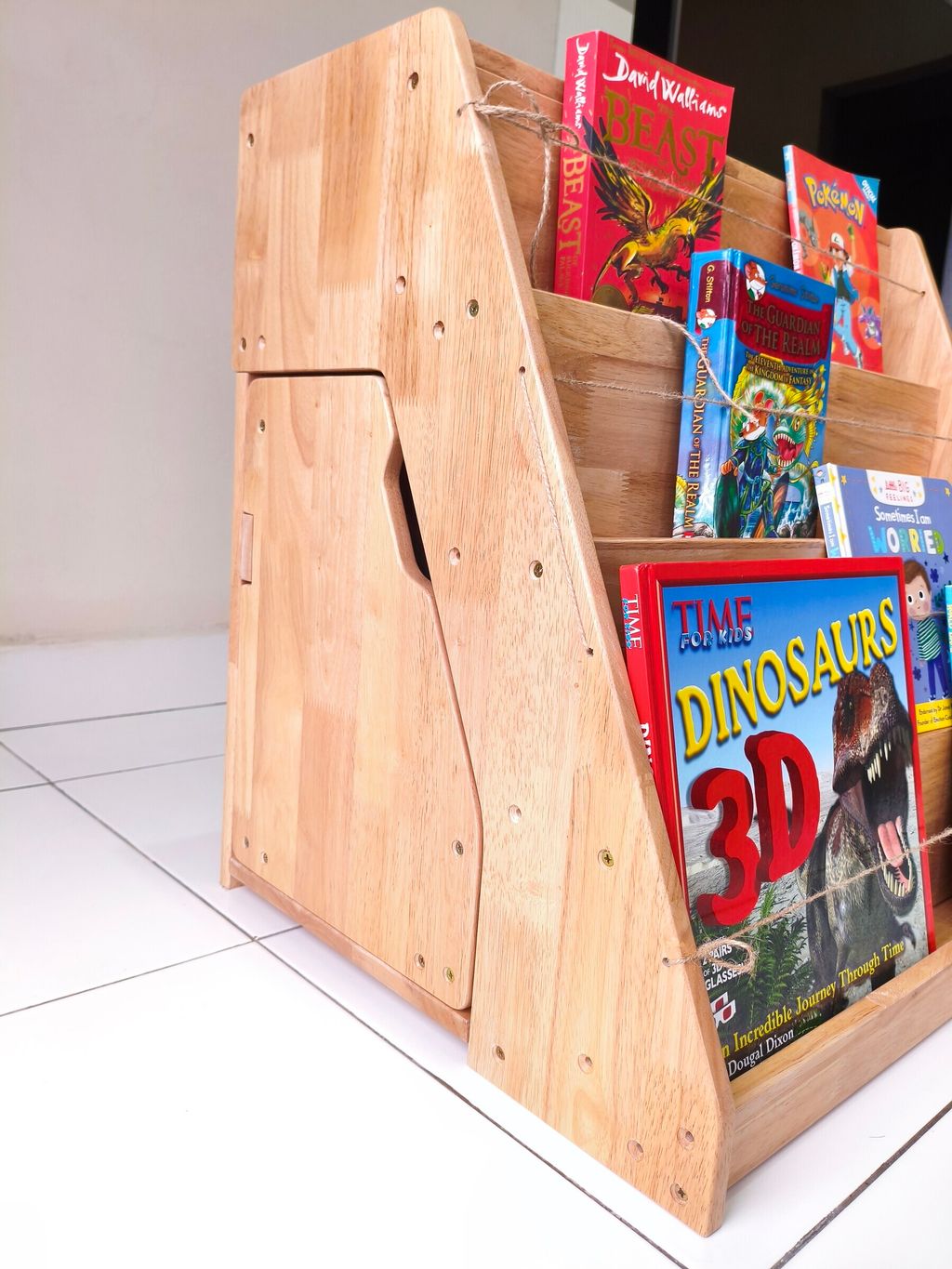 bookrack with storage and drawer