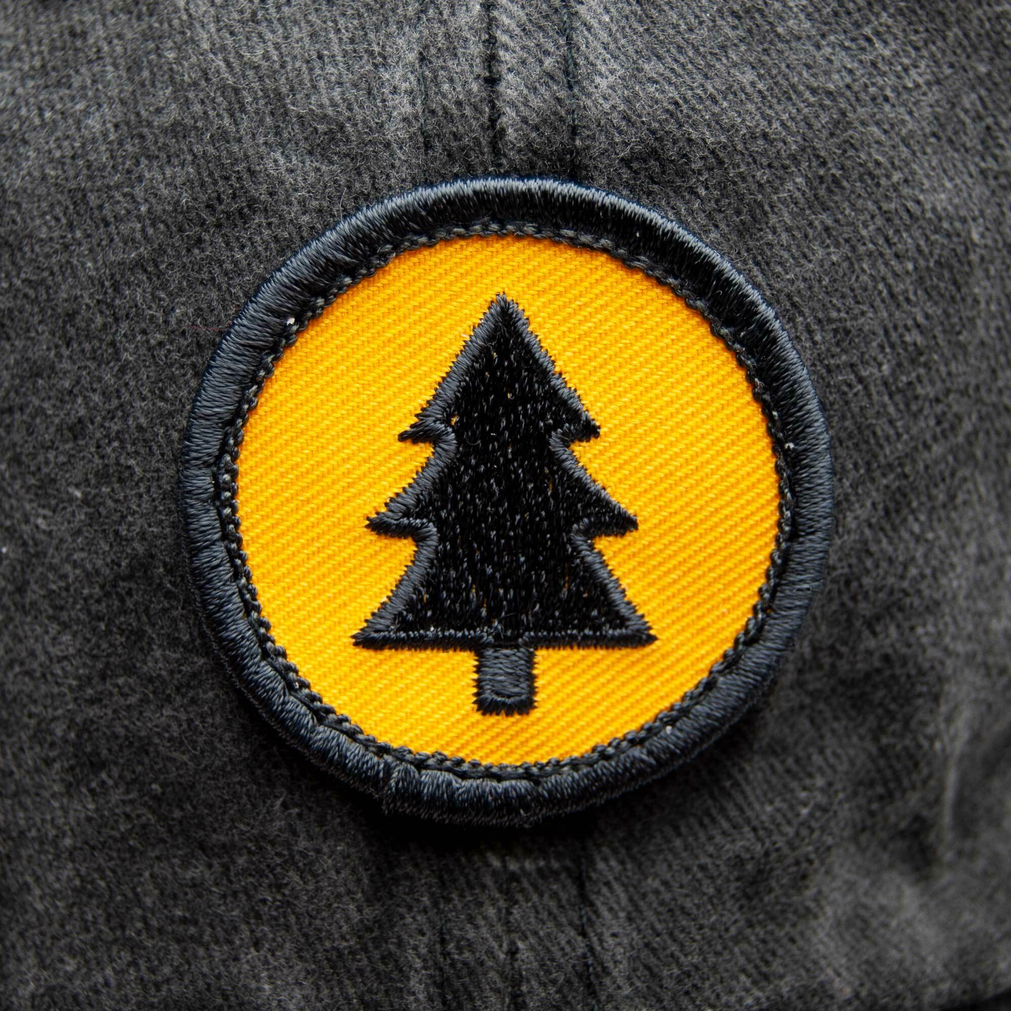 BURA Yellow Tree Iron-on Embroided Patch -  Camping tree