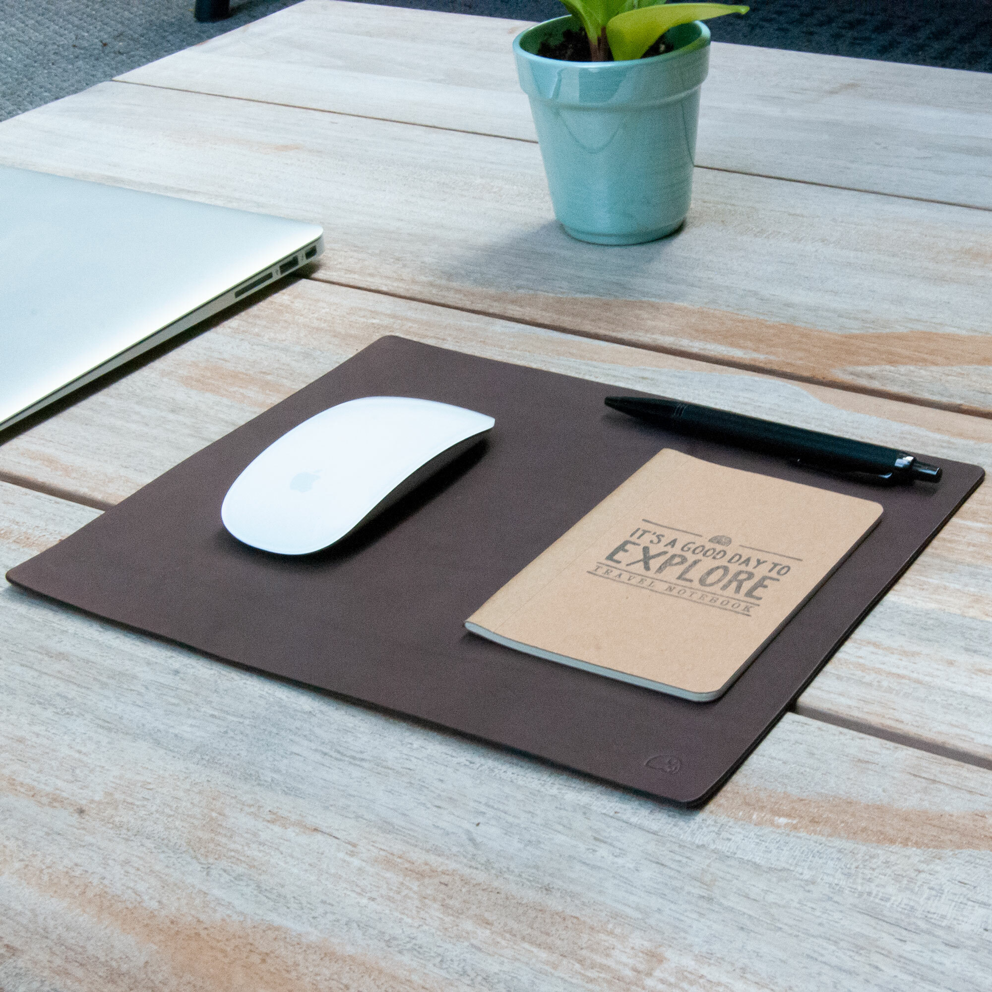 BURA Handmade genuine leather deluxe mousepad