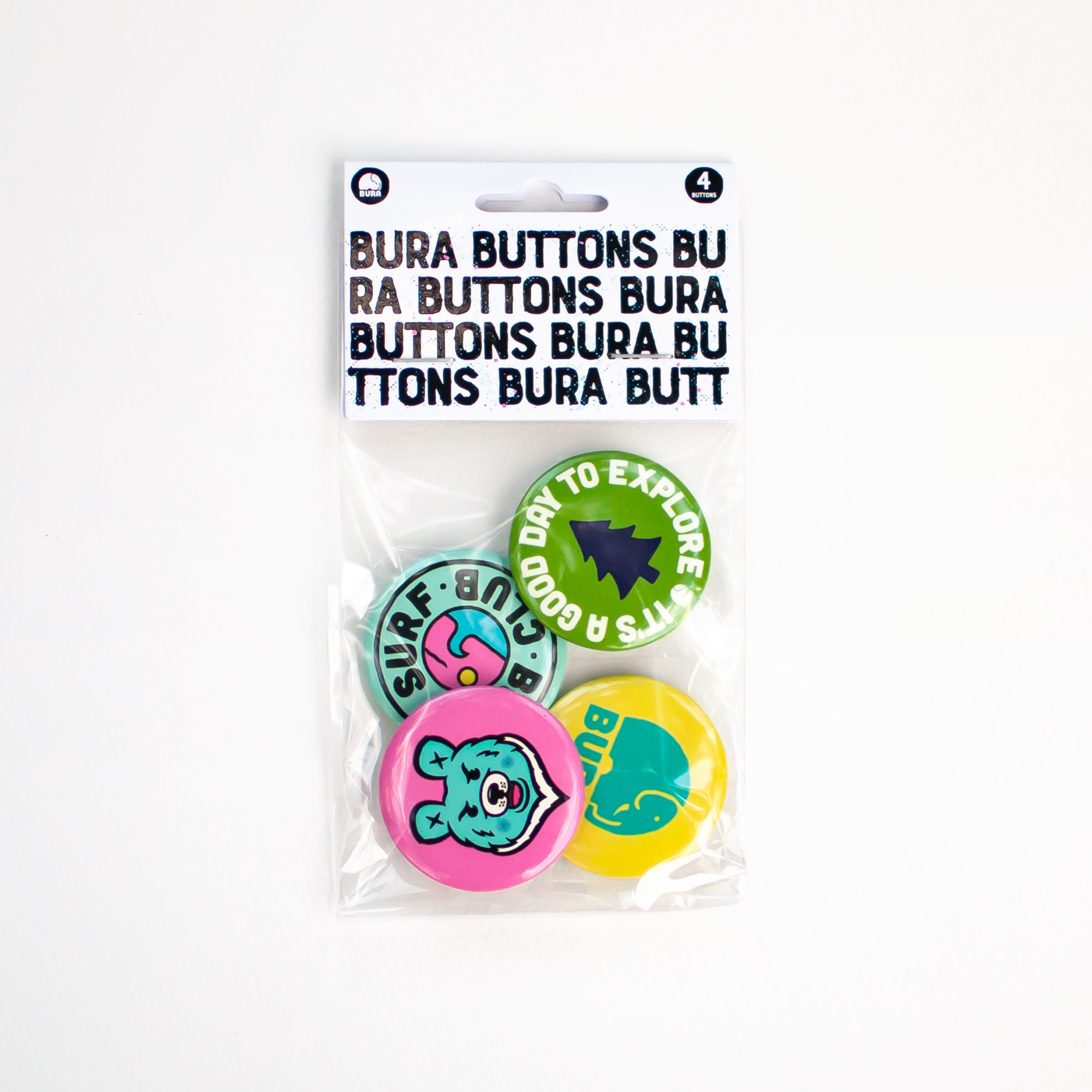 BURA button pack buttons Taiwan buttons bear button