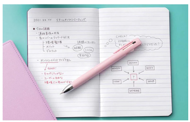 日本製 ZEBRA BLen 2+S 原子筆+鉛芯筆 粉桿