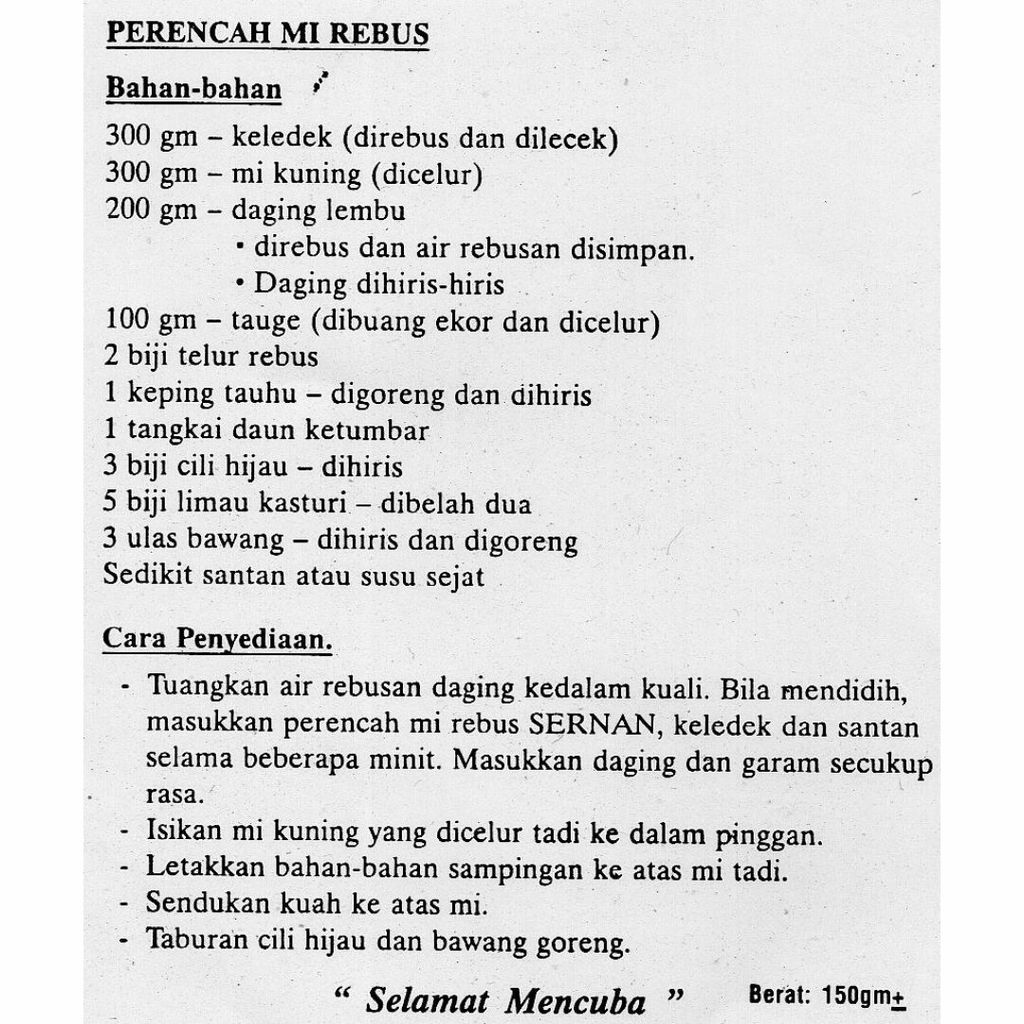 Cara Memasak Mee Rebus 150gm Instagram Size