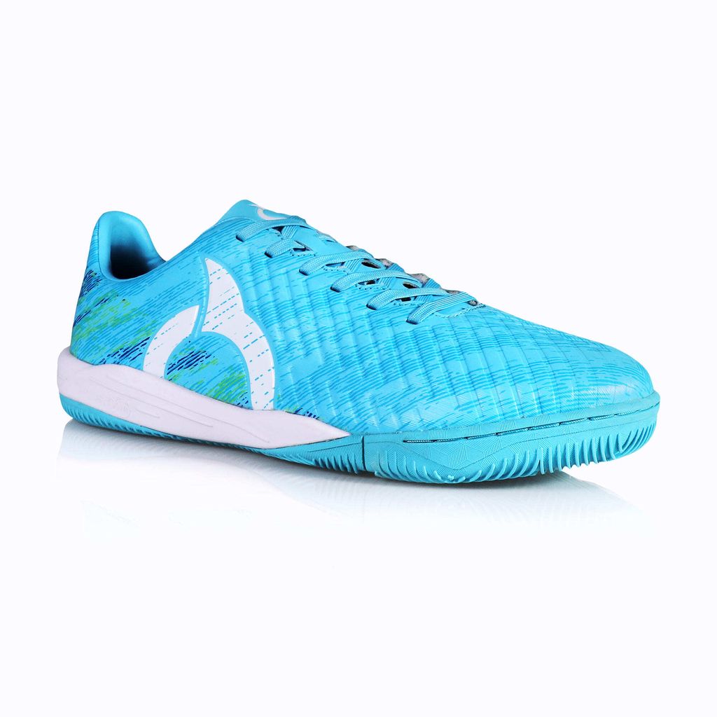 ORTUSEIGHT FORTE VANTAGE V2 IN CYAN WHITE FUTSAL SHOES KASUT