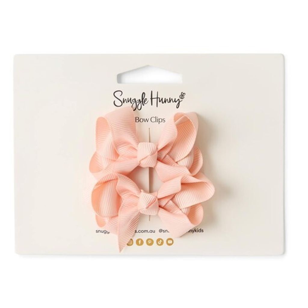 Piggy Tail Hair Clips - Peach 1