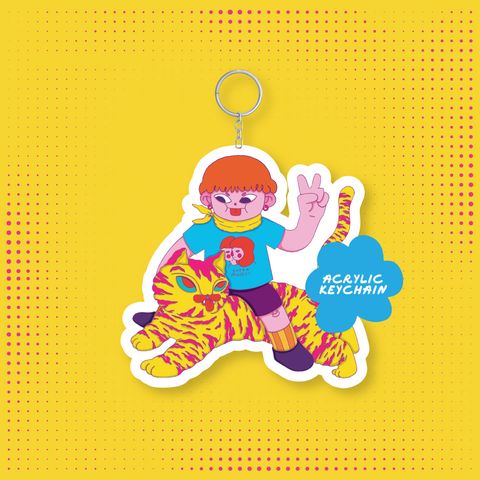 Keychain Tiger Ride