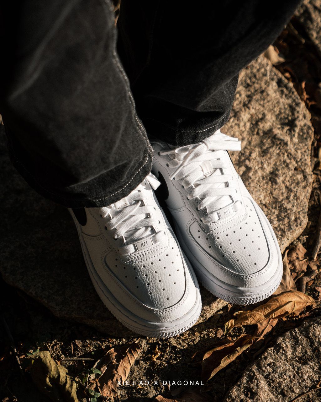 Nike W Air Force 1 07 Low White Black AF1 GD DD8959 103 XIE JIAO