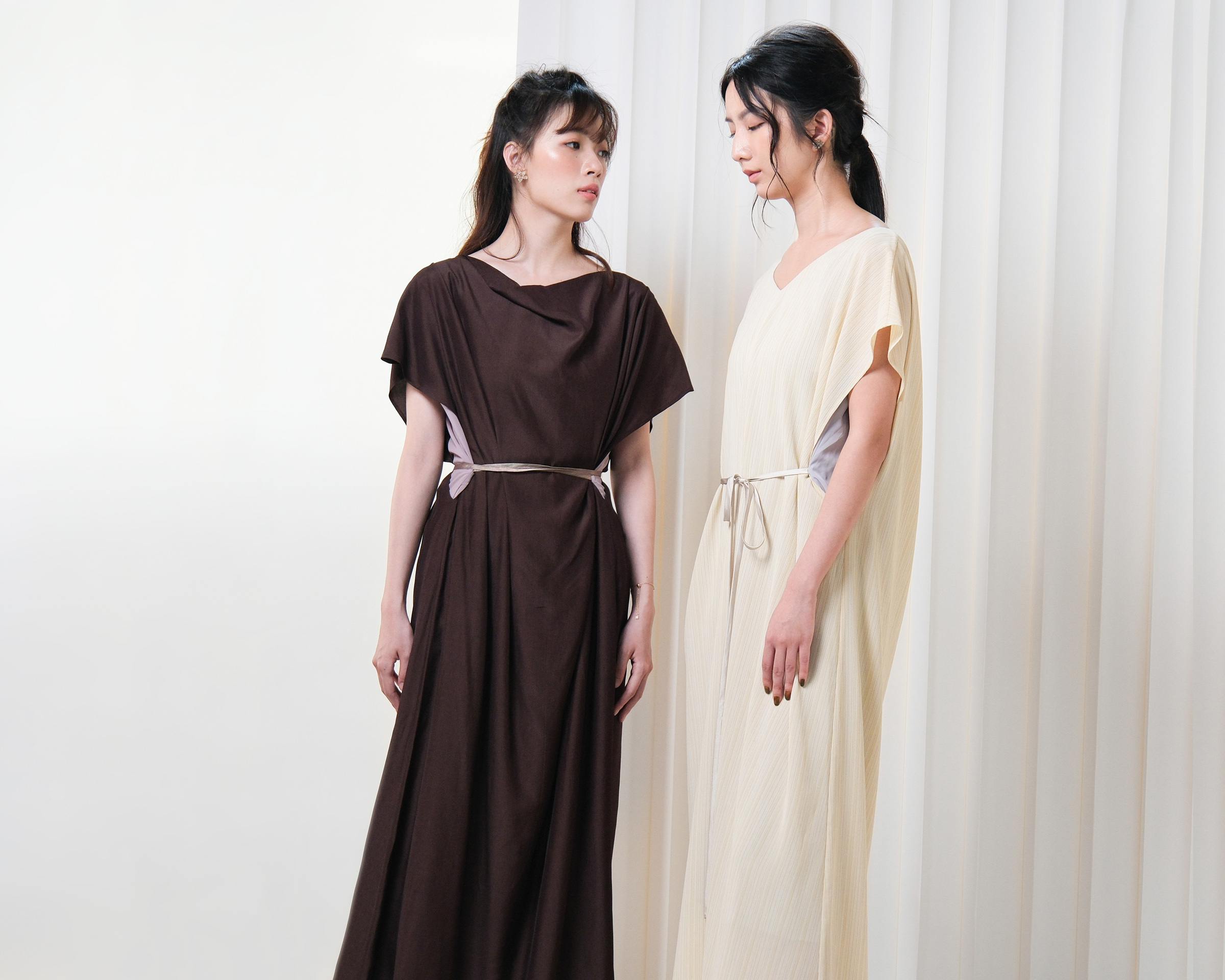 LAI.SH /2023SS/多穿法雅典女神長裙-微光酒紅紫6
