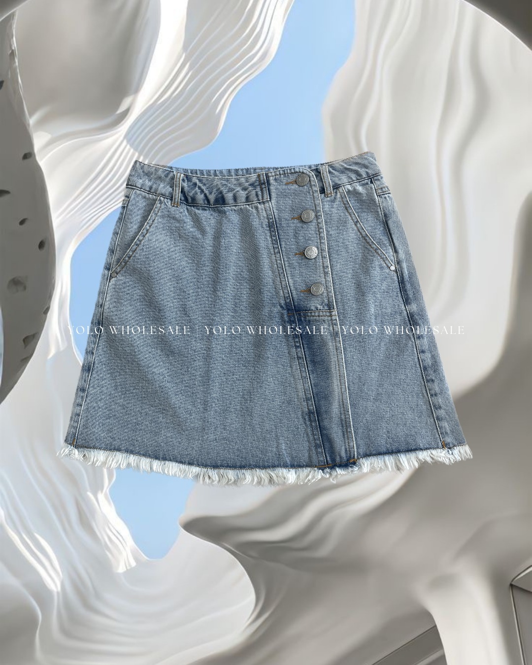 Button Front Denim Skirt【BT004-2】 – YoLo Wholesale