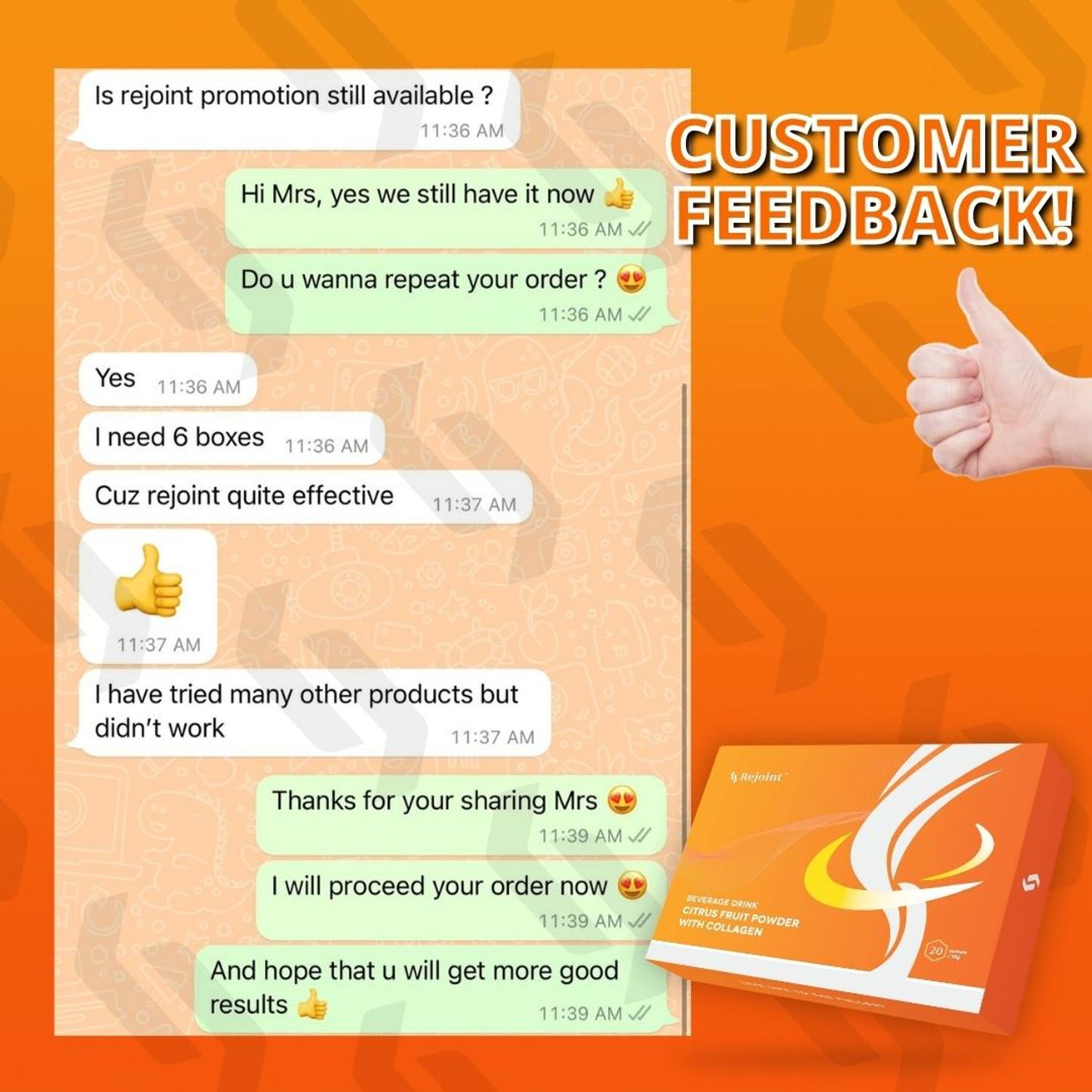 Rejointsg - Customer feedback