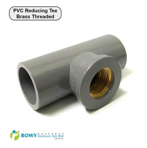 pvc pipe tee with brass thread fitting 20mm x 15mm