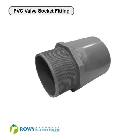 PVC valve socket adapter fitting