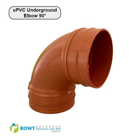 underground brown color upvc 90 degree elbow fitting